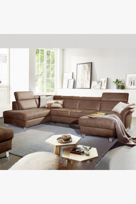 Sedačka v tvare U na nožičkách